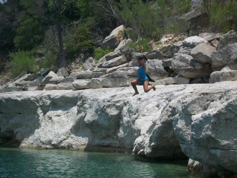 Kassidy Luck cliff jumps for the first time. “It was thrilling to just jump off not knowing what exactly was below you, Luck said.