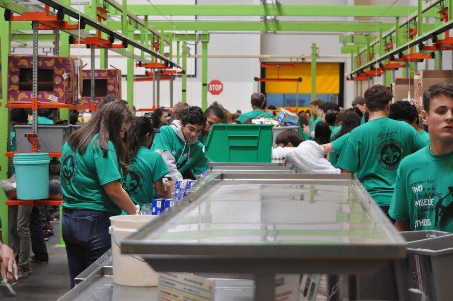K-Park students at the Houston Food Bank during Day of Service, Nov. 15.