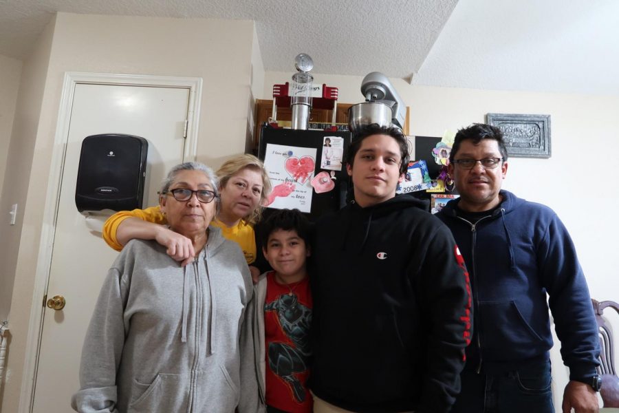 Richard Rivera, along with his grandma, mom, dad and little brother, dealt with COVID-19 in November. Rivera has been a virtual student this year. 