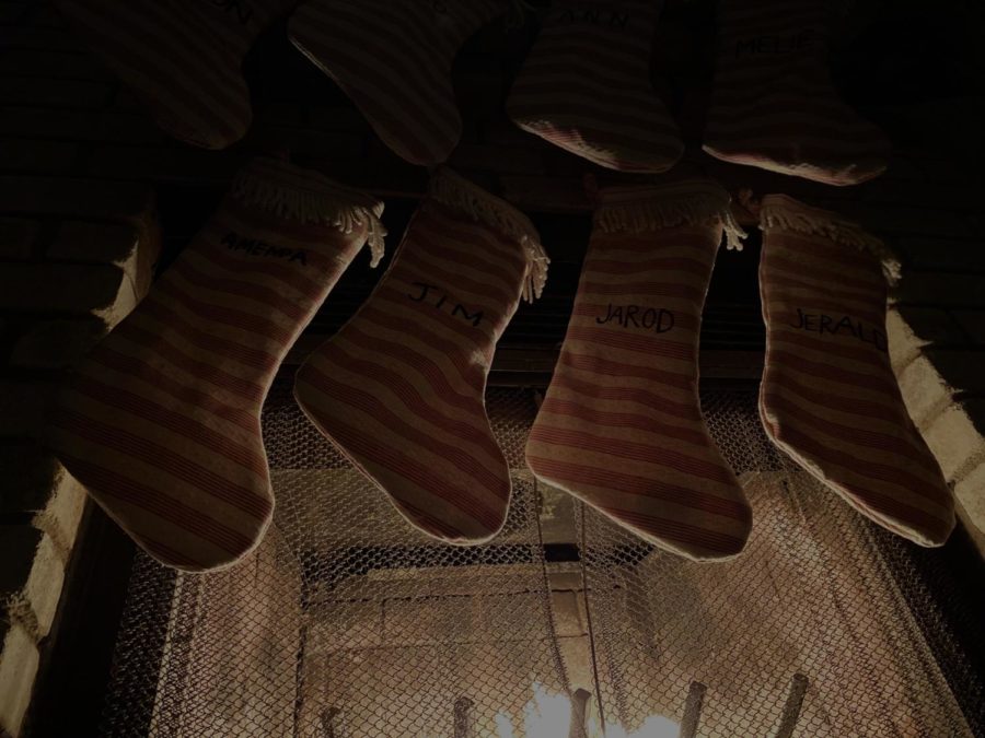Stockings hang from the mantel at MelieAn Williams home. It was her familys first Christmas without their father, who passed away earlier this fall.