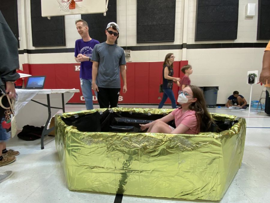 Students in the physics program showcased a boat at a special GT Expo at Kingwood Middle School earlier in the week. They are racing them in the water April 20-21. 