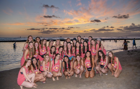 Silver Stars spend a night on the beach together during their spring break trip to Hawaii. 