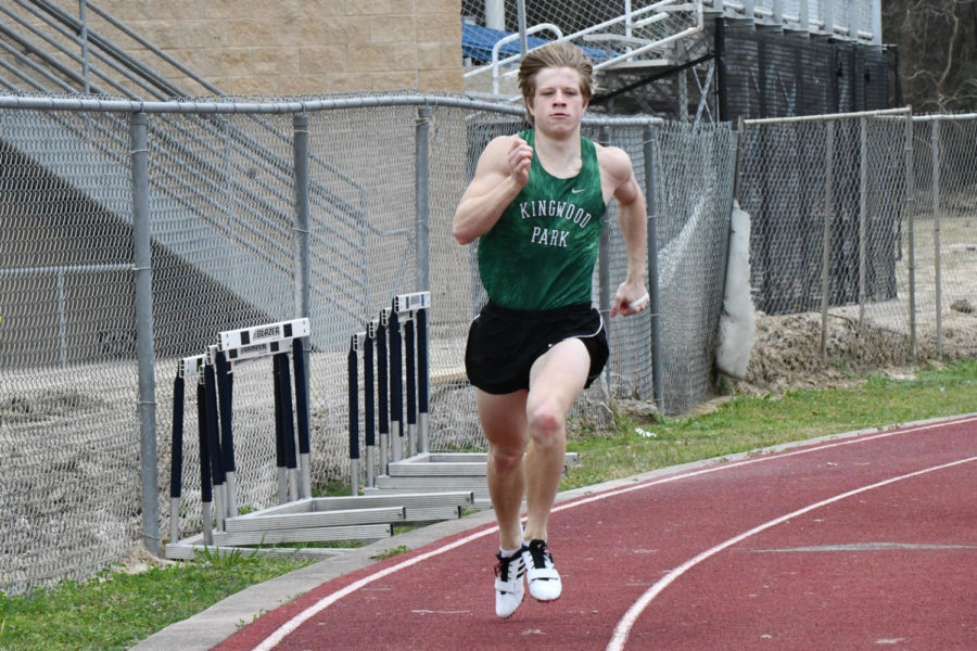 Senior Trent Burningham competes at Turner Stadium in March. He ran the 800 meter race at Regionals and qualified for the 5A State Track & Field Championships.