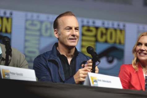 Bob Odenkirk speaking at the 2018 San Diego Comic Con International, for Better Call Saul, at the San Diego Convention Center in San Diego.