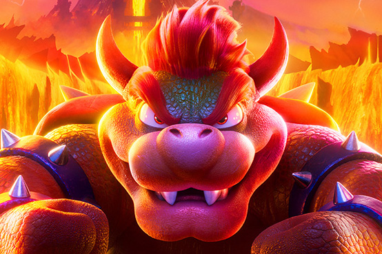 Bowser is a featured star in the Super Mario Bros. movie. 