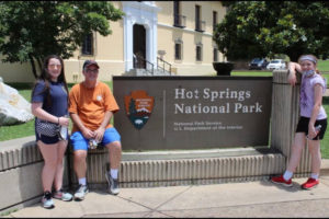 Junior Kendall Barnes enjoys Hot Springs National Park in Arkansas with her father and sister.