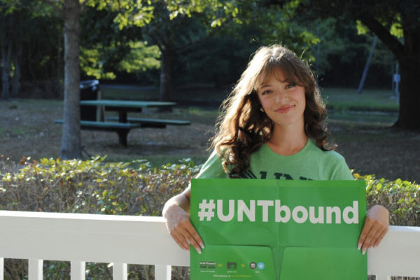 Senior Avery Steinke celebrates admission to the University of North Texas, which was her No. 1 target. Photo submitted by Avery Steinke.