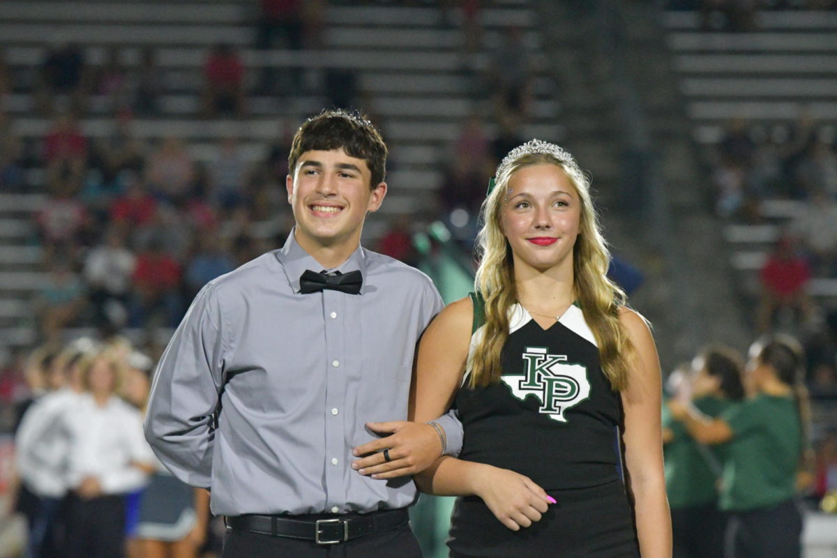 Freshmen Owen Park and Allie Talley are announced as the homecoming court winners in the freshman class. They were crowned during the pep rally on Wednesday night. 