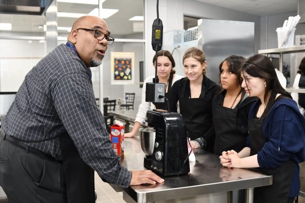 Just a few weeks ago, culinary teacher Anthony Chevalier moved his classes into the new kitchen built on campus. The cooking started shortly after, along with the life lessons he mixes into each recipe.