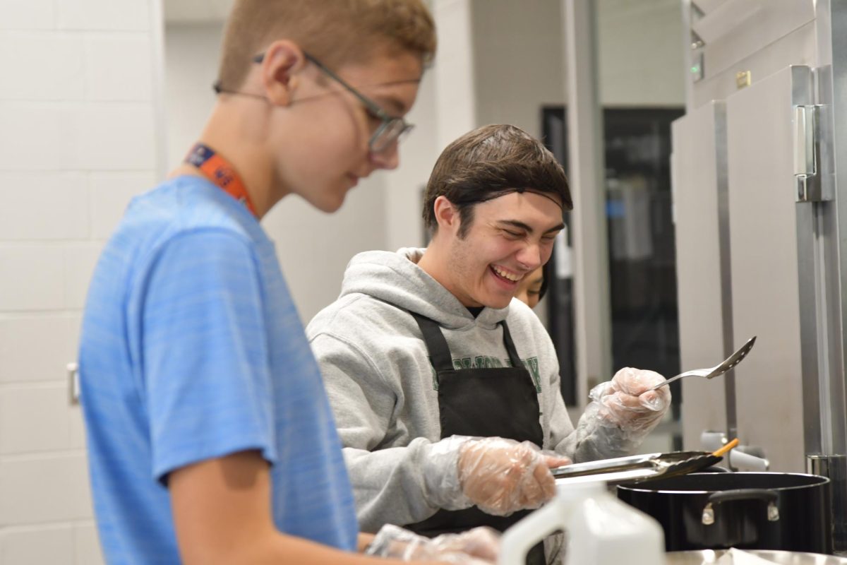Students in fifth period Intro to Culinary split into groups and made a variety of items in the kitchen during the block day on Nov. 15.