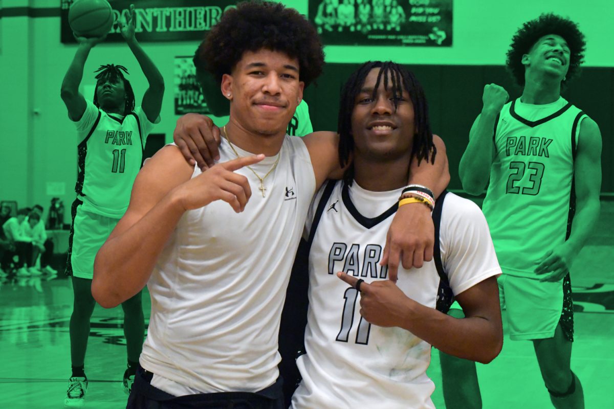 Seniors Jayden Henderson and Greg Davis have been friends since Foster Elementary. Throughout middle school and high school, they have competed together in football, basketball and track.