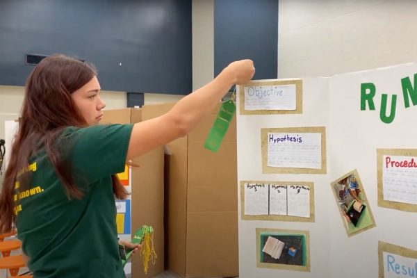 Science NHS members give back at elementary science fairs