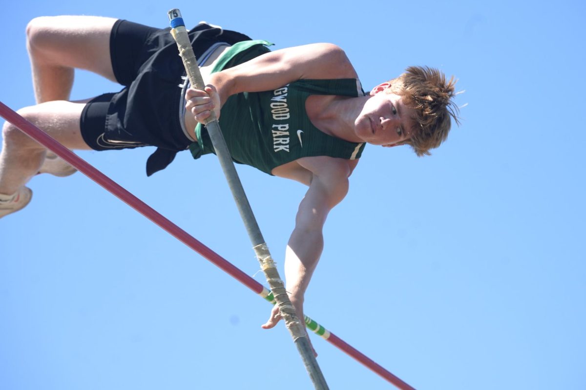 Bryce Gerbasich successfully clears the pole at the height of 14 foot. He finished in a four-way tie for first place. In the tiebreaker, he took 3rd place and advance to the Regional Meet.