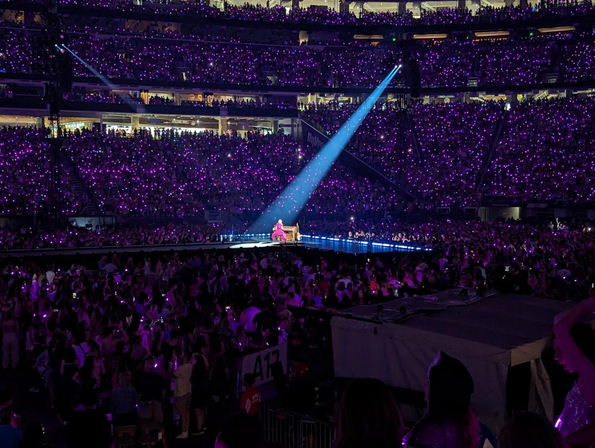 Taylor Swift at her show in Minneapolis.