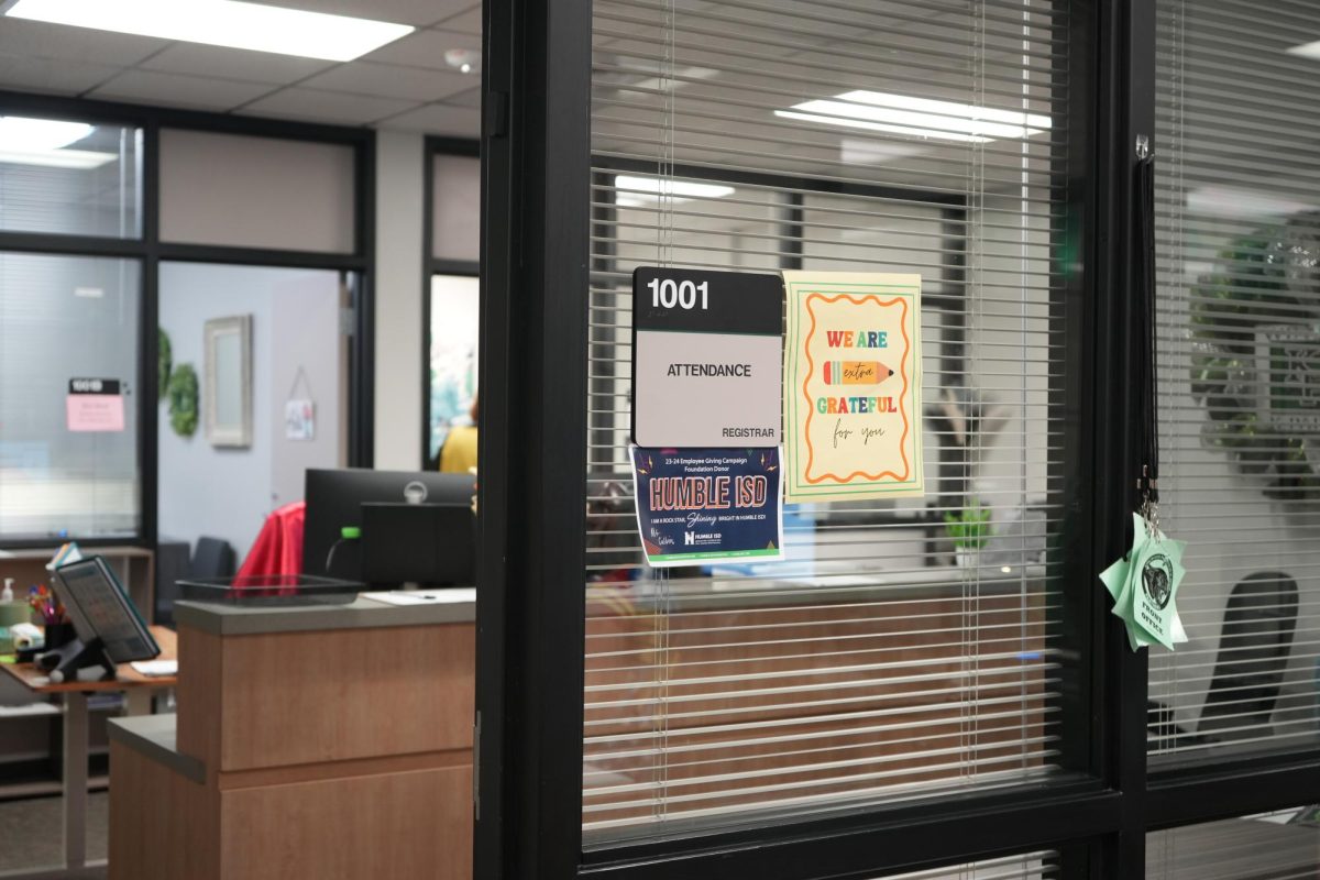 The attendance office sits in the front of the school. Kids leaving early or coming late check in at the office.