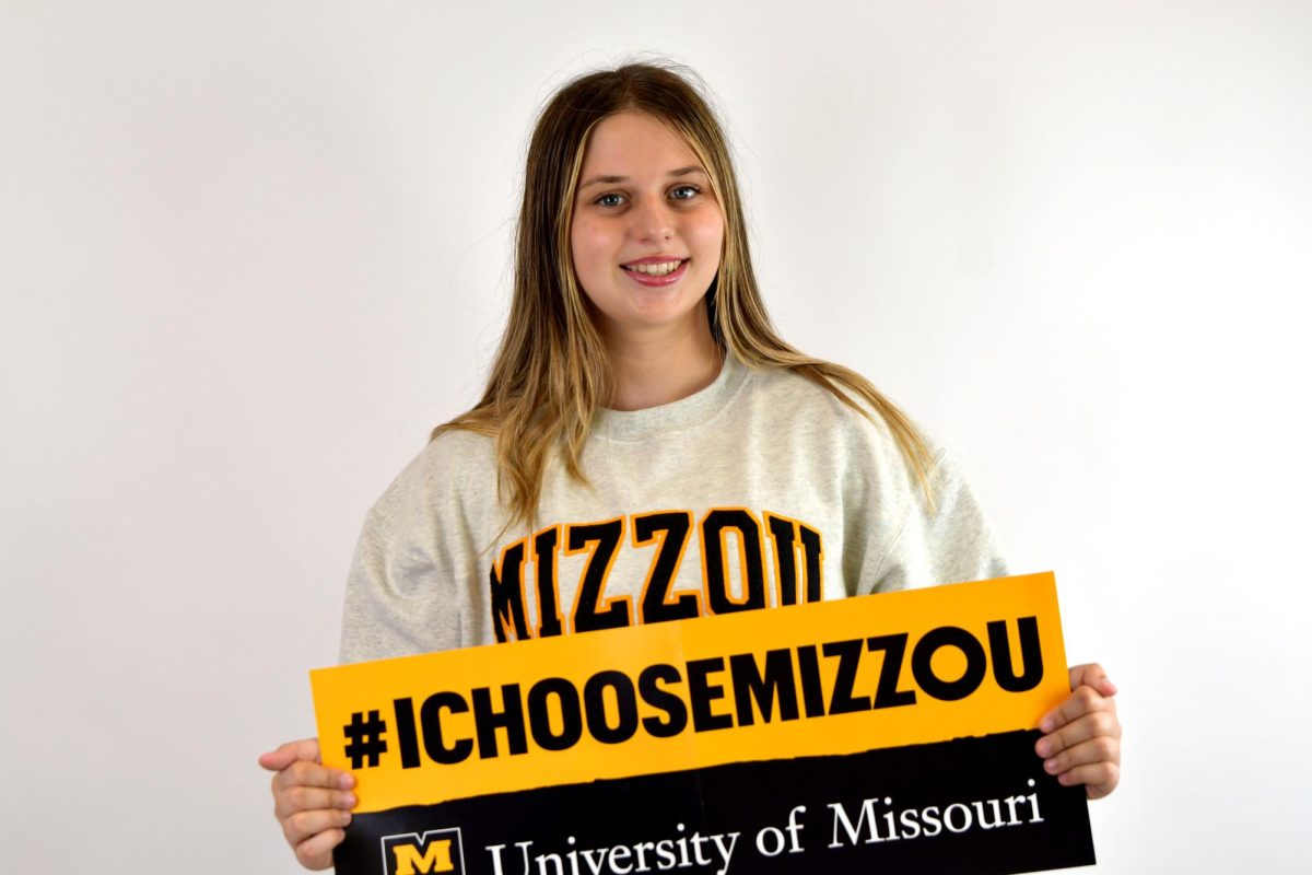 Senior Kaitlyn Sitton will study journalism at the University of Missouri next fall. 