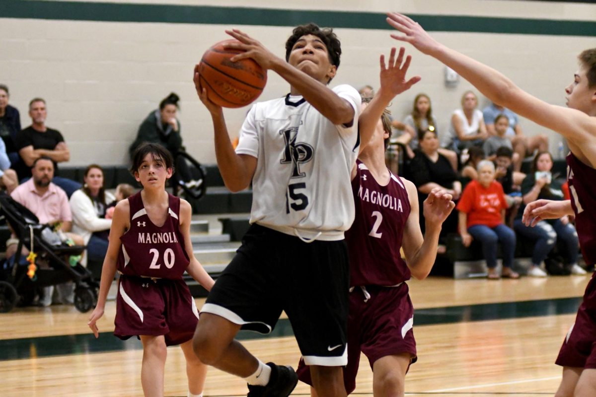 Price Hart goes up for a layup in the 58-11 victory over Magnolia on Nov. 19. 