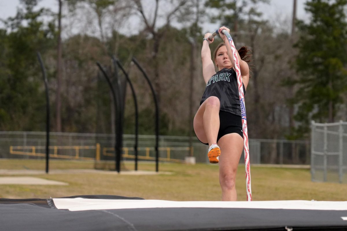 Junior Emilee Smith will compete in the pole vault at the state championships today. She won the region tournament to advance for the first time.