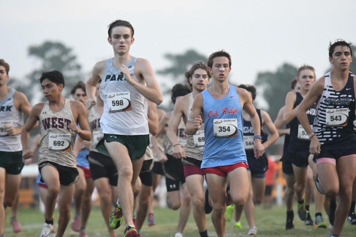The boys cross country team participates in an early season meet at College Park on Aug. 30. 