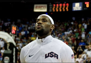 LeBron James competes with Team U.S.A. Photo courtesy of Defense Visual Information Distribution Service/Public Domain