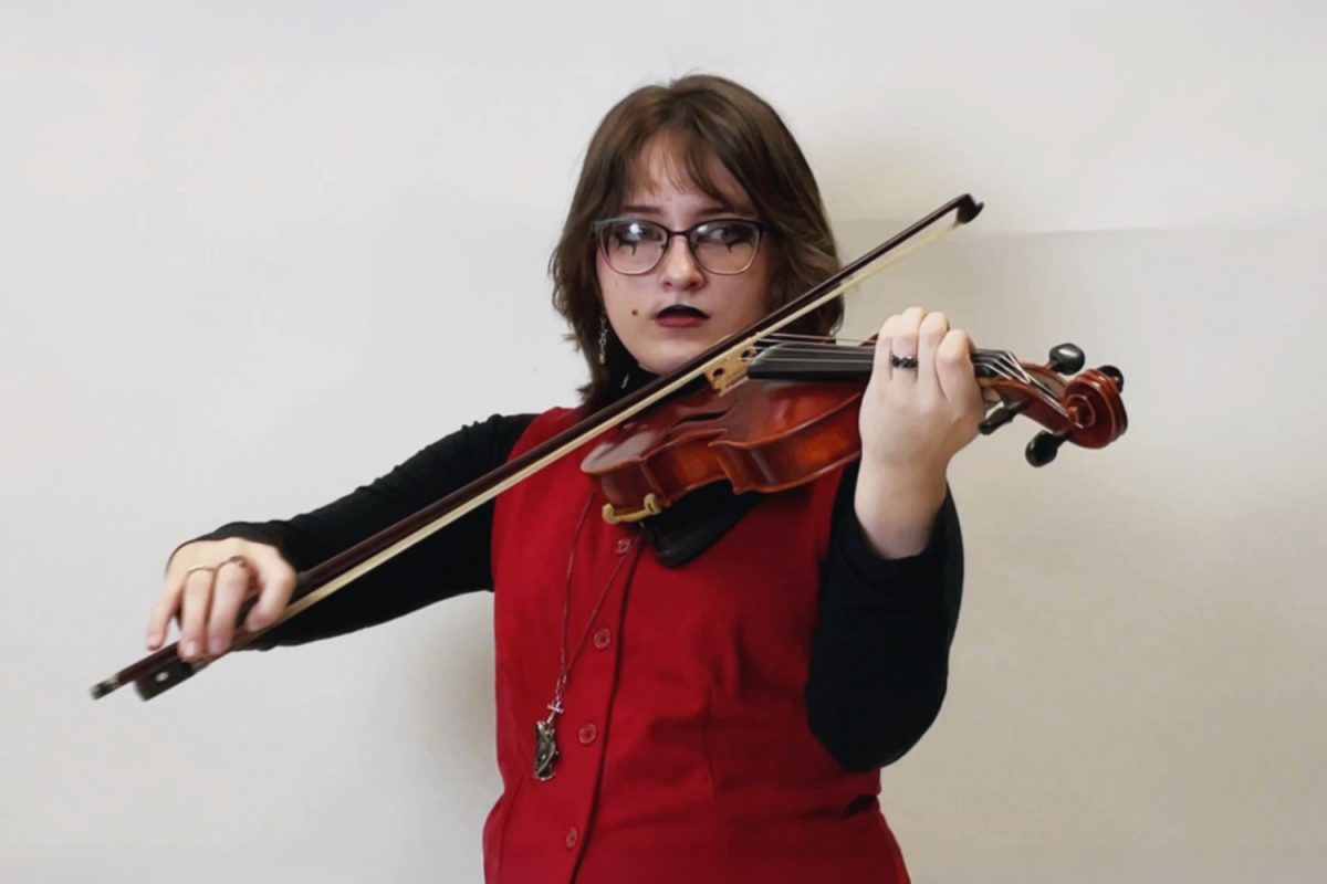 Sophomore Lily Story plays the viola in the school orchestra.