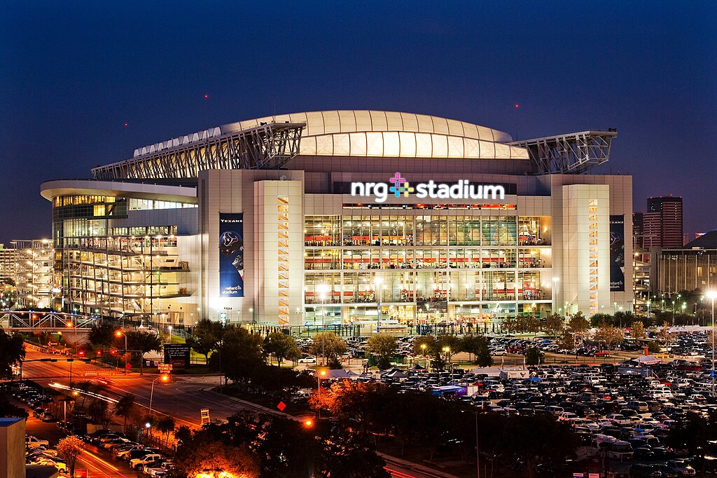 NRG Stadium is home to the Houston Texans, the Houston Livestock Show & Rodeo, as well has international sports events and large concerts. Photo credit: Carlos.dkfi, CC0, via Wikimedia Commons.