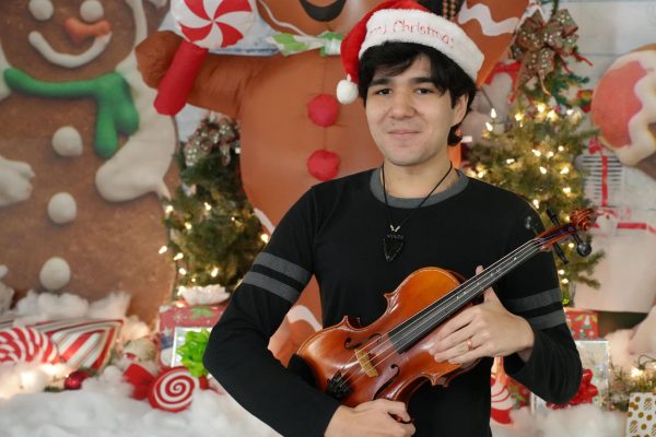 Sophomore Shawn Chaney is in his first year of orchestra. 