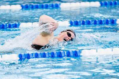 Senior Ava Bailey competes in the freestyle during a meet this season. 