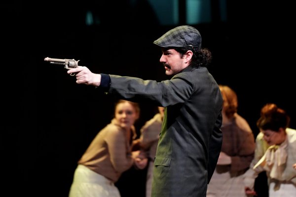 Senior Viktor Cruz performs as Anthony in "Sweeney Todd," a horror musical written by Stephen Sondheim.