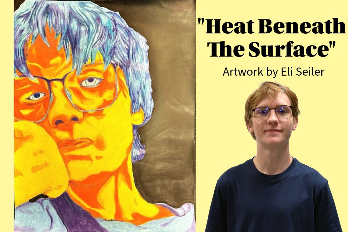 Sophomore Eli Seiler drew a self portrait during Art I class this year that advanced him to the state competition. 