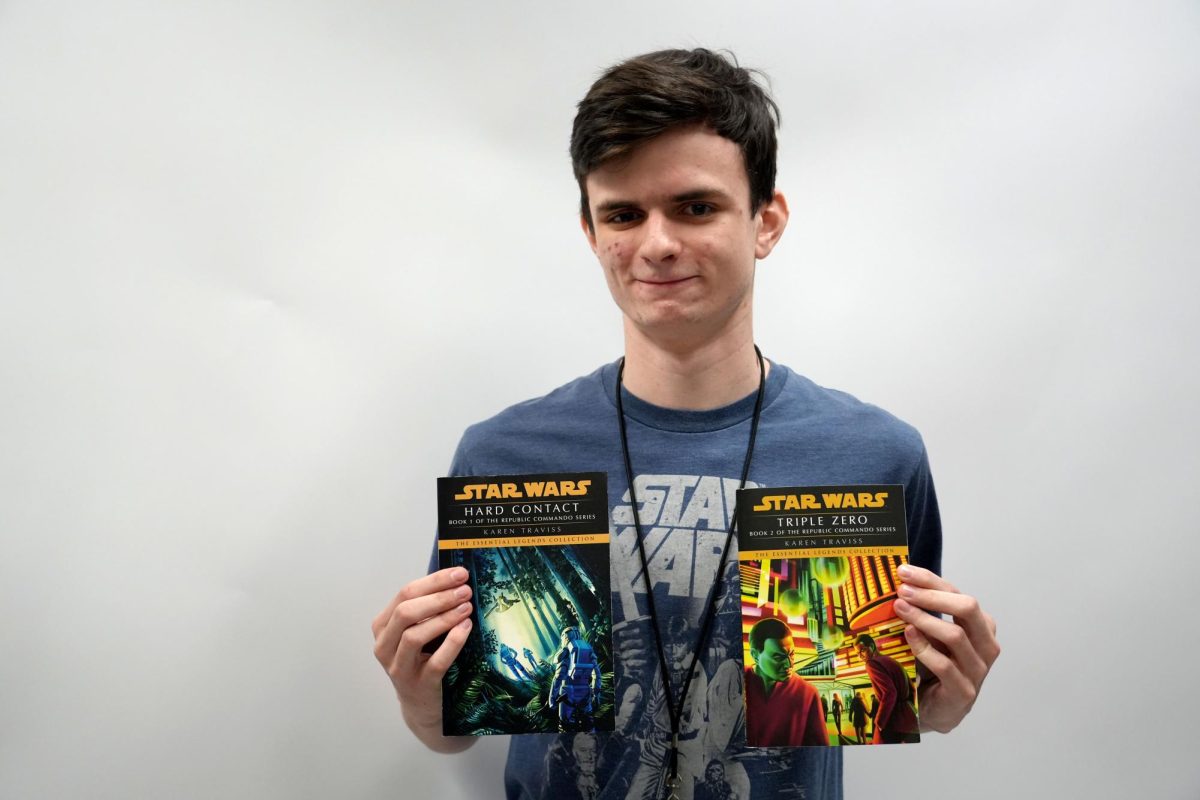 Senior Dylan Kornegay has been a Star Wars fans since he was 4 years old. He recently did an English project that included part of his Star Wars book collection.