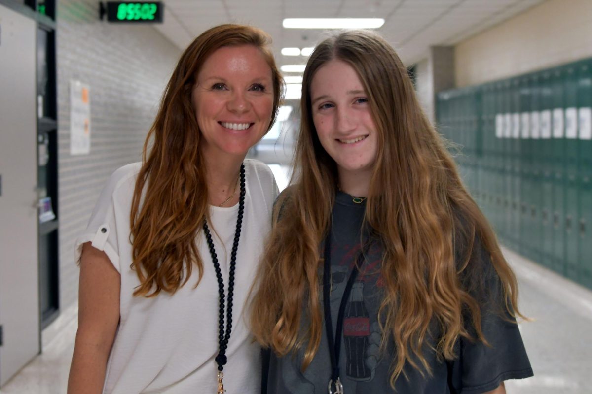 Freshman Shelby Roos has Cassandra Debottis for Biology Advanced each day during fourth period.