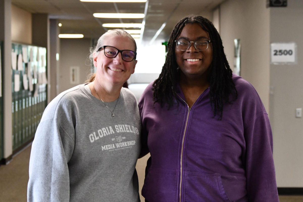 Journalism adviser Megan Ortiz has taught Branden Crum in her 7th period Journalism I class this year. 