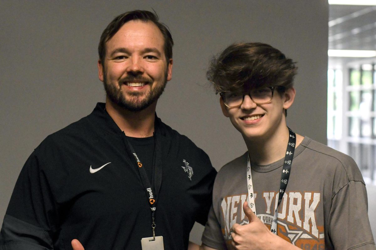 History teacher Eric Coovert teaches senior Jack Coffey in AP European History this year. 